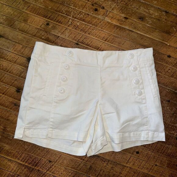 Loft white button The Riviera short 4” preppy chino 4 shorts - Picture 1 of 3